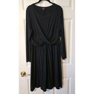 J. Jill Wearever Collection Criss Cross Bodice Black Dress Size Stretchy Large